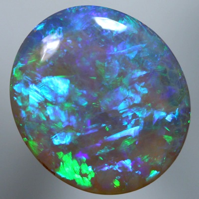 SOLID CRYSTAL OPAL Very bright Flag Harlequin pattern SEE VIDEO